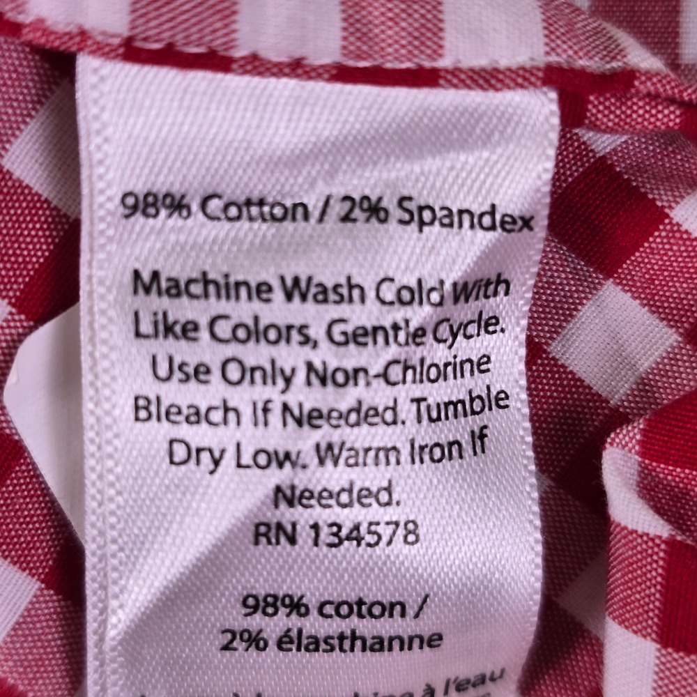 Vineyard Vines Tucker Shirt L Red White Gingham Classic Fit Preppy Casual 1W3569 - Picture 16 of 16
